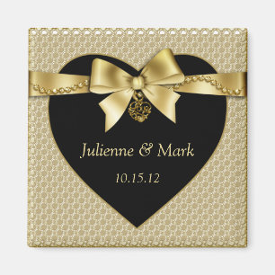 Ribbon med Guld på Black Magnet