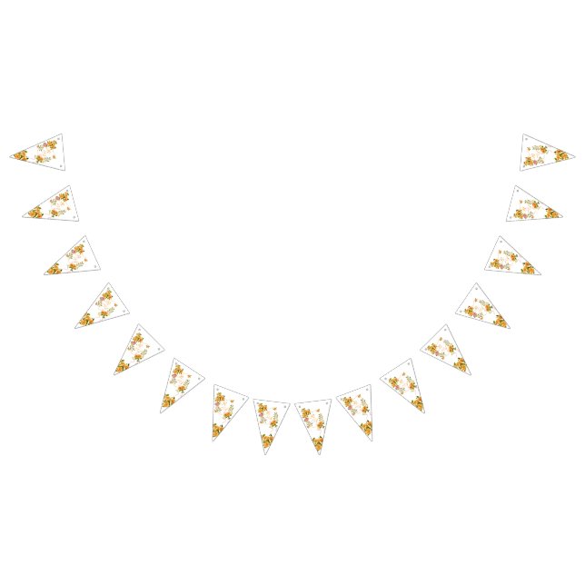 Ribbon Monogram guld Ro Vimplar (Alla)