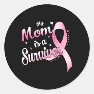 Ribbon My Mamma är en efterlevande bröstcancervård Runt Klistermärke