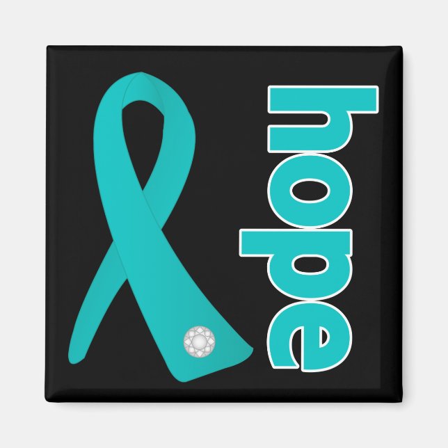 Ribbon Ovarian Cancer Hope Magnet (Framsidan)