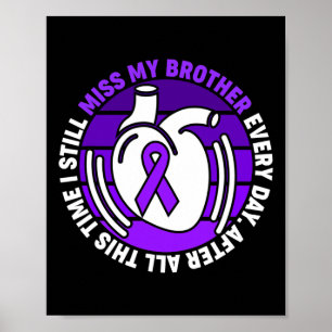 Ribbon överdoseringsmedvetenhet Miss Brother Memor Poster
