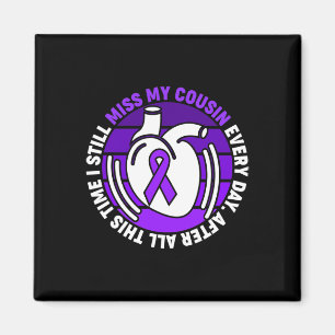 Ribbon överdoseringsmedvetenhet Miss Cousin Memory Magnet