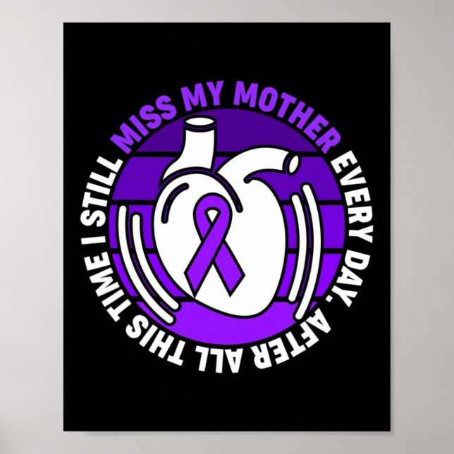 Ribbon överdoseringsmedvetenhet om Mitt Mor-minne Poster (Framsidan)
