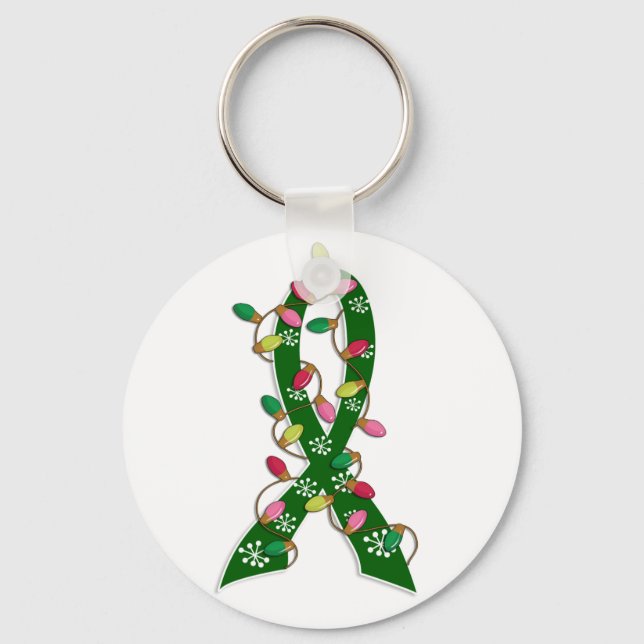 Ribbon på Ljus vid leversjukdom Nyckelring (Framsida)