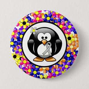Ribbon Penguin i silver Knapp