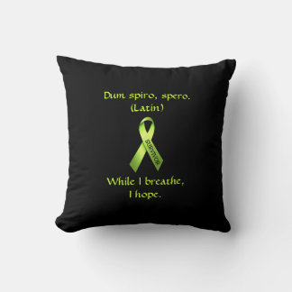 Ribbon Pillow, grön överlevande från Cancer Lime Kudde