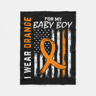 Ribbon Pojke Leukemia Awareness Month Warrior Fleecefilt