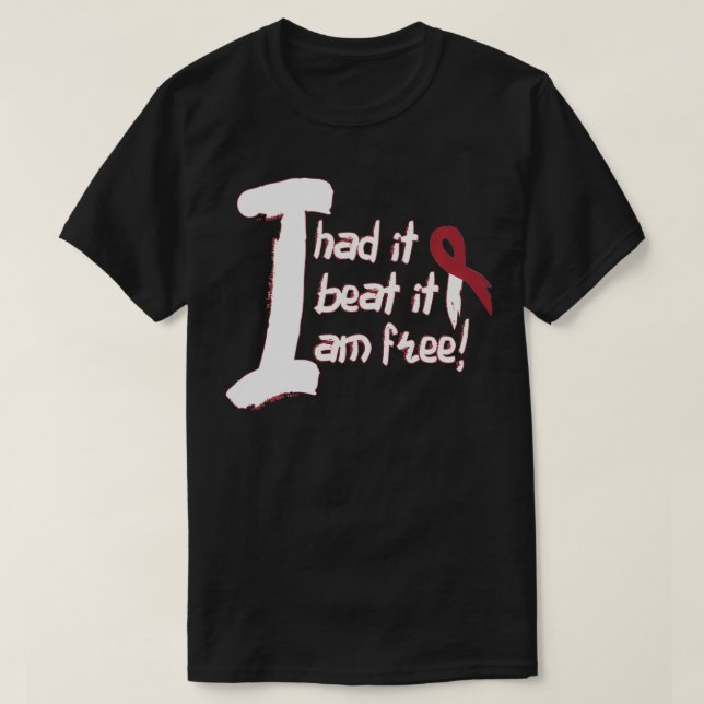 Ribbon Pullover för cancerbekämpning i Nacke T Shirt (Design framsida)