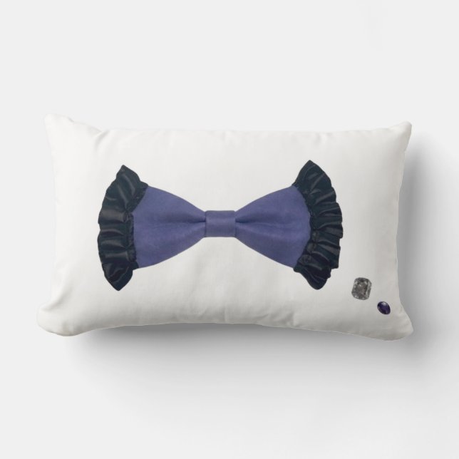 Ribbon &Rhinestone Lumbarkudde (Framsida)