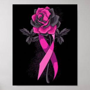 Ribbon Ro Breast Cancer Awareness Survivor Warri Poster