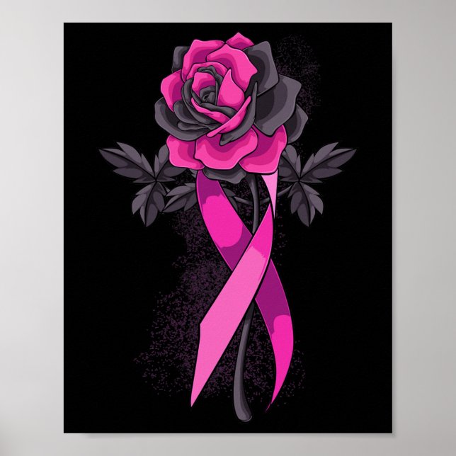 Ribbon Ro Breast Cancer Awareness Survivor Warri Poster (Framsidan)