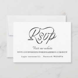 Ribbon Script Minimalist Wedding OSA Kort