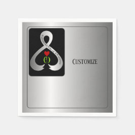 Ribbon Silver Pappersservett