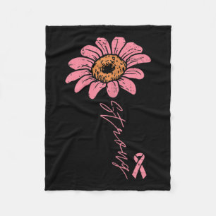 Ribbon Solros Strong Breast Cancer Awareness Wo Fleecefilt