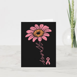 Ribbon Solros Strong Breast Cancer Awareness Wo Kort