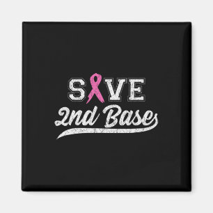 Ribbon Spara Second Base Breast Cancer Awareness V Magnet