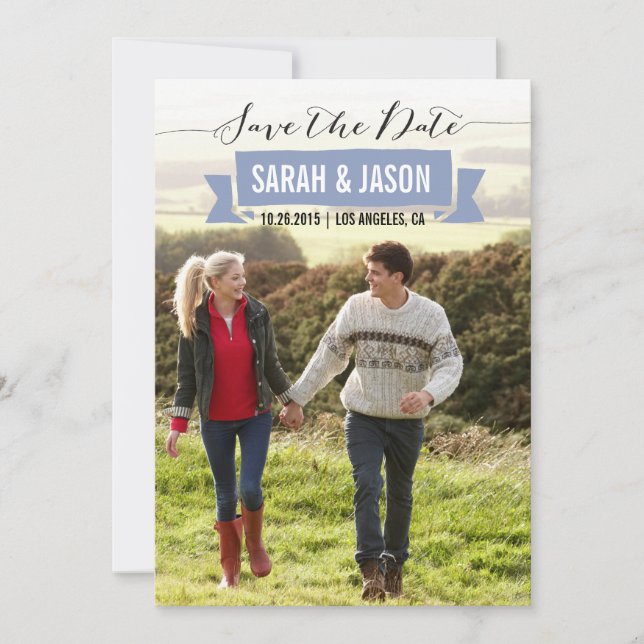 RIBBON SPARAR DATUM FÖR FOTOKORT - LEKARE SPARA DATUMET (Framsida)