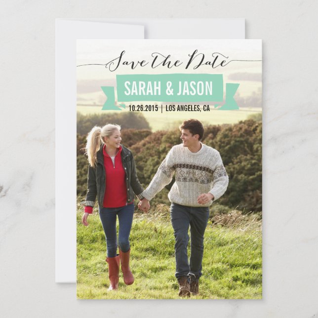 RIBBON SPARAR DATUM FÖR FOTOKORT - MIN SPARA DATUMET (Framsida)