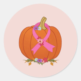 Ribbon Sticker för bröstcancer Runt Klistermärke