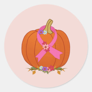Ribbon Sticker för bröstcancer Runt Klistermärke