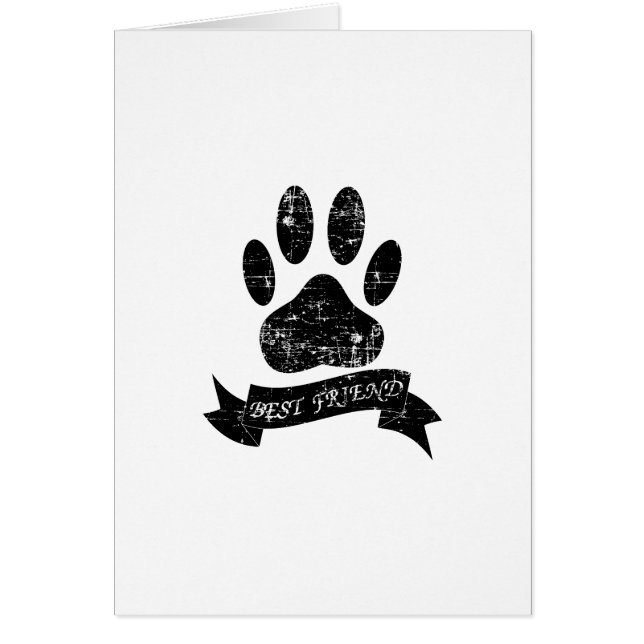 Ribbon, stressad Hund Tass Hälsningskort (Framsidan)