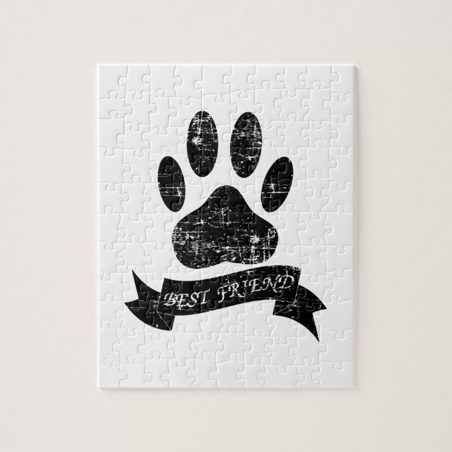 Ribbon, stressad Hund Tass Pussel (Vertikal)