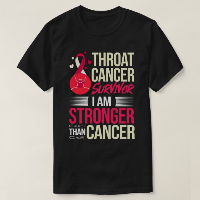 Ribbon Survivor mot cancer med huvud - och Nacke T Shirt (Design framsida)