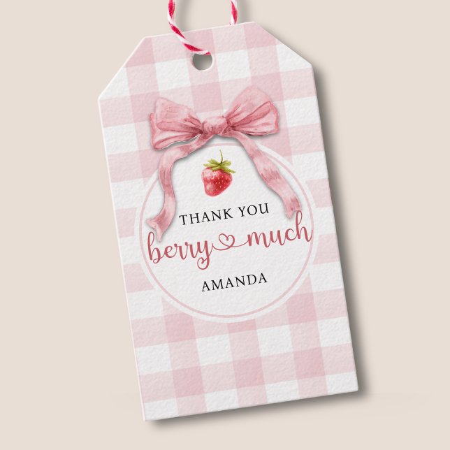 Ribbon Tack Berry Mycket Gift Märkres Presentetikett (Skapare uppladdad)
