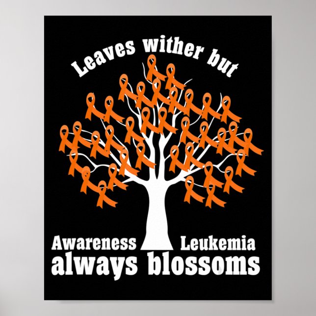 Ribbon Träd Aml Leukemia Awareness Poster (Framsidan)