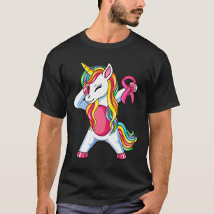 Ribbon Unicorn Breast Cancer Awareness Girls Toddl T Shirt
