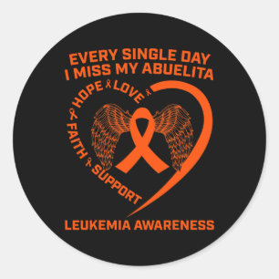 Ribbon Vingar Leukemi Medvetenhet om minnet av Abu Runt Klistermärke