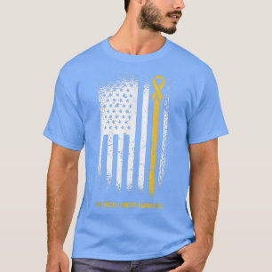 Ribbon Wa, amerikanska Flagga Childnature Cancer A T Shirt