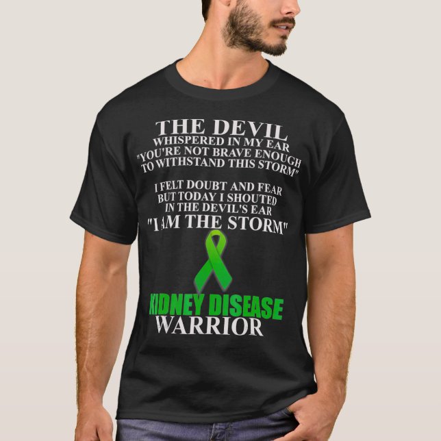 Ribbon Warrior Awareness Faith  T Shirt (Framsida)