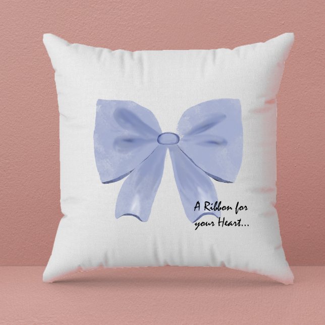 Ribbon Watercolor Illustration Dekorativ kudde (Skapare uppladdad)
