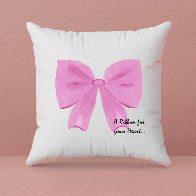 Ribbon Watercolor Illustration Dekorativ kudde (Skapare uppladdad)