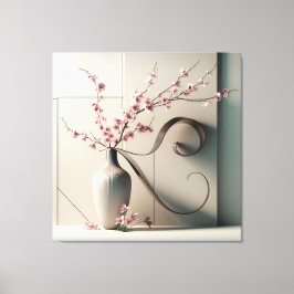 Ribboned Sakura Composition Canvastryck