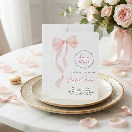 Ribbons & Romance Bröllopsdusch Inbjudningar