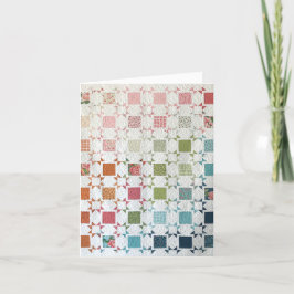 Ribbons & Roses Quilt Personlig Välkomstkort Helgkort