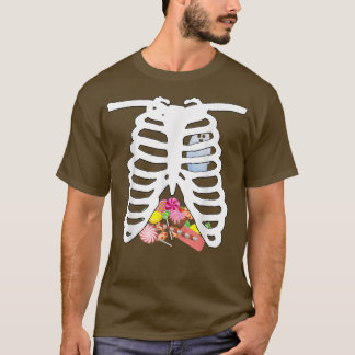 RibCage Halloween Skeleton Costume Candy XRay Gif T Shirt