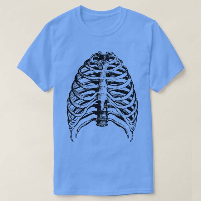 RIBCAGE SKELETON Halloween Horror Scary Ghost pum T Shirt (Design framsida)