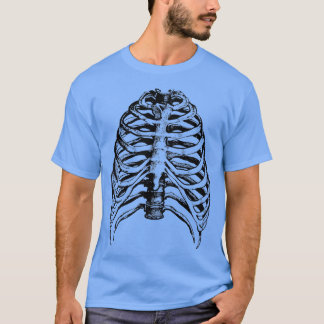 RIBCAGE SKELETON Halloween Horror Scary Ghost pum T Shirt