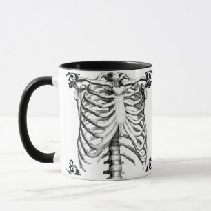Ribcage skelett- gotisk kaffemugg