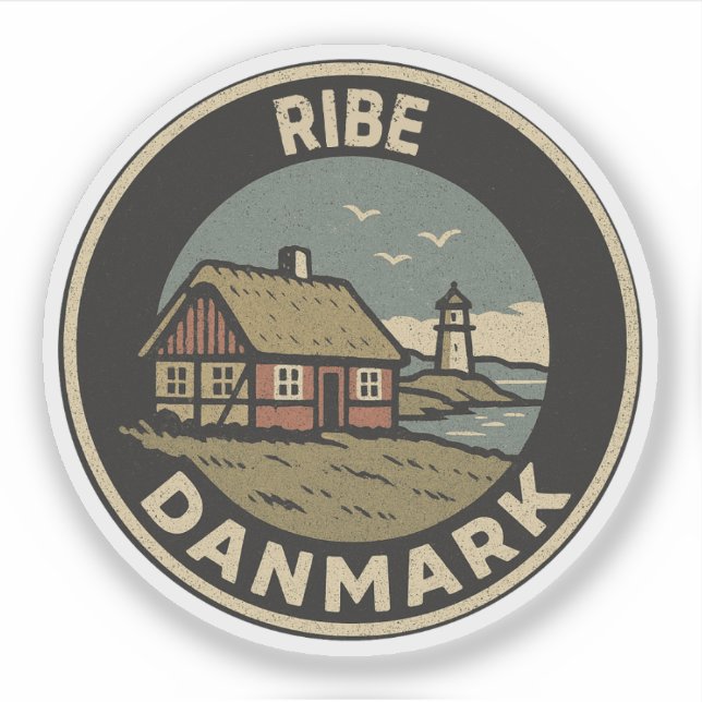Ribe, Danmark Danmark Klistermärken (Framsida)