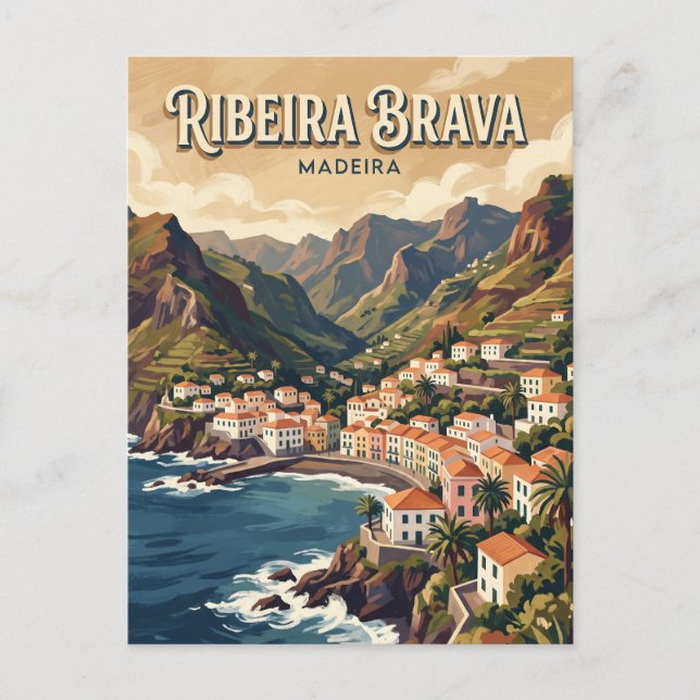Ribeira Brava Portugal Vykort (Framsida)