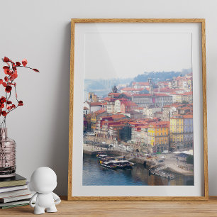 Ribeira och Dourofloden. Porto, Portugal. Poster