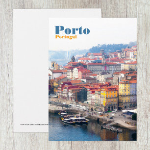 Ribeira och Dourofloden. Porto, Portugal. Tack Kort