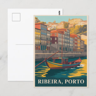 Ribeira, Porto Portugal Vykort