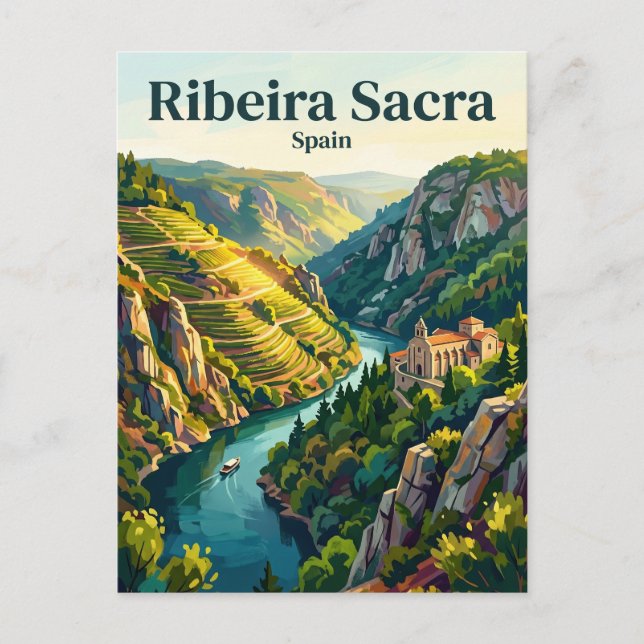 Ribeira Sacra Spanien Vykort (Framsida)