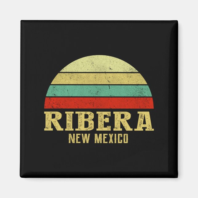 Ribera New Mexico Vintage Retro Sunset _1  Magnet (Framsidan)