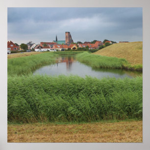 Riberhus och Ribe, Jutland, Danmark Poster